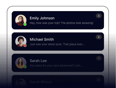 Management optimization team messages interface